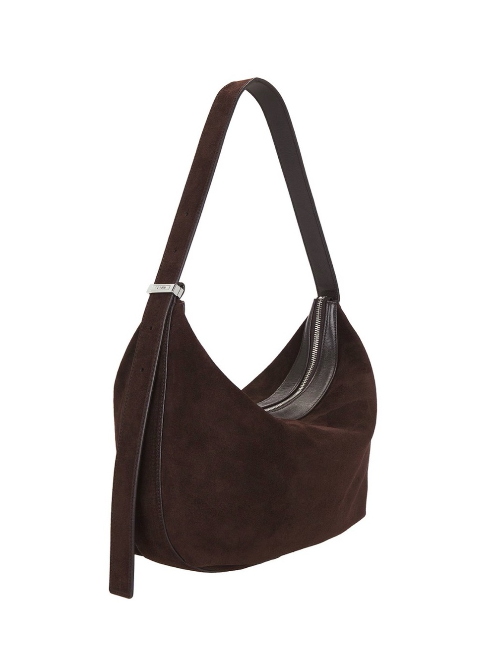 STAUD Dark Brown Suede Shoulder Bag - Picture 2 of 12